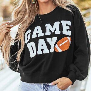 GAME DAY Round Neck Long Sleeve Sweatshirt